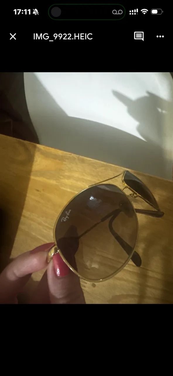 oculos aviador original lente nova 