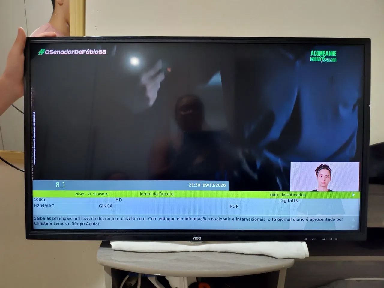 Tv 32 pol.LED AOC em perfeito estado no precinho... - Foto 2