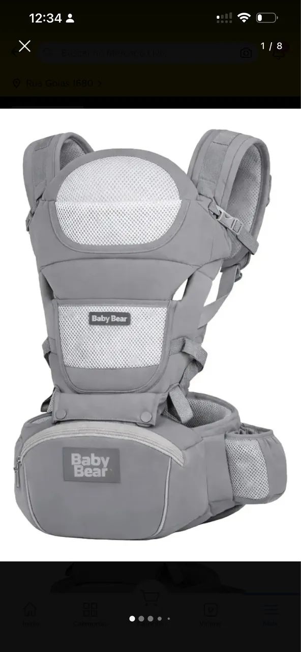Bolsa Canguru Ergonômico Bebê - Foto 3