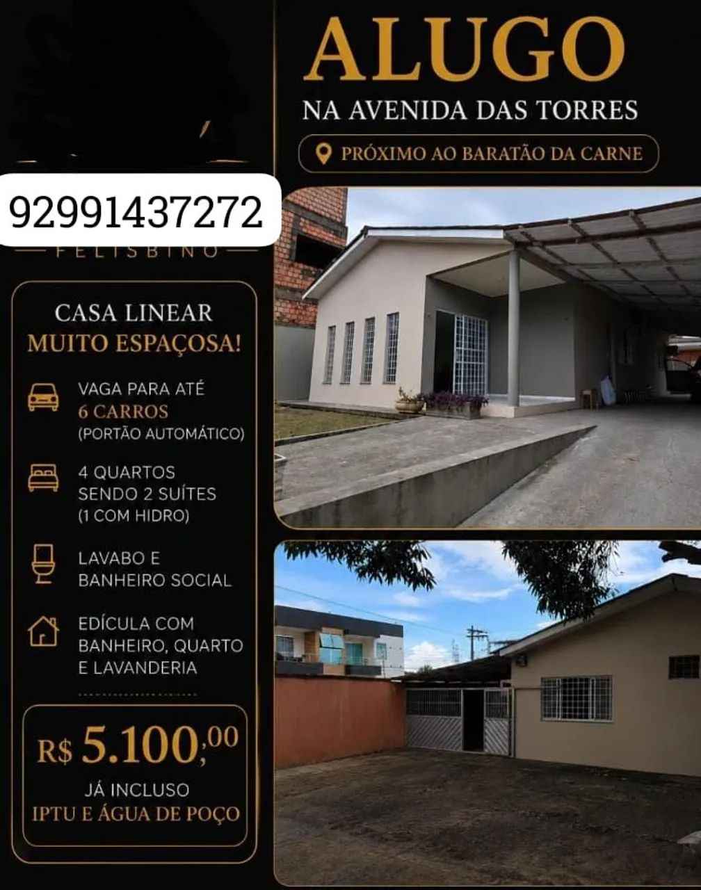 Casa 4 Dormitórios. Próx. av. Das torres .flores . 1
