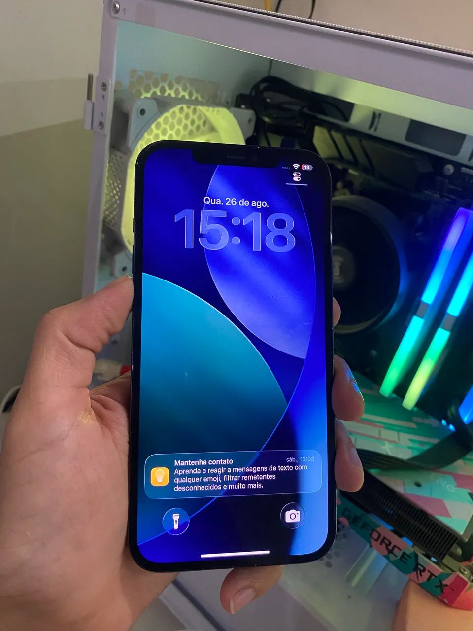iPhone 12 Pro Max - Azul - Impecável