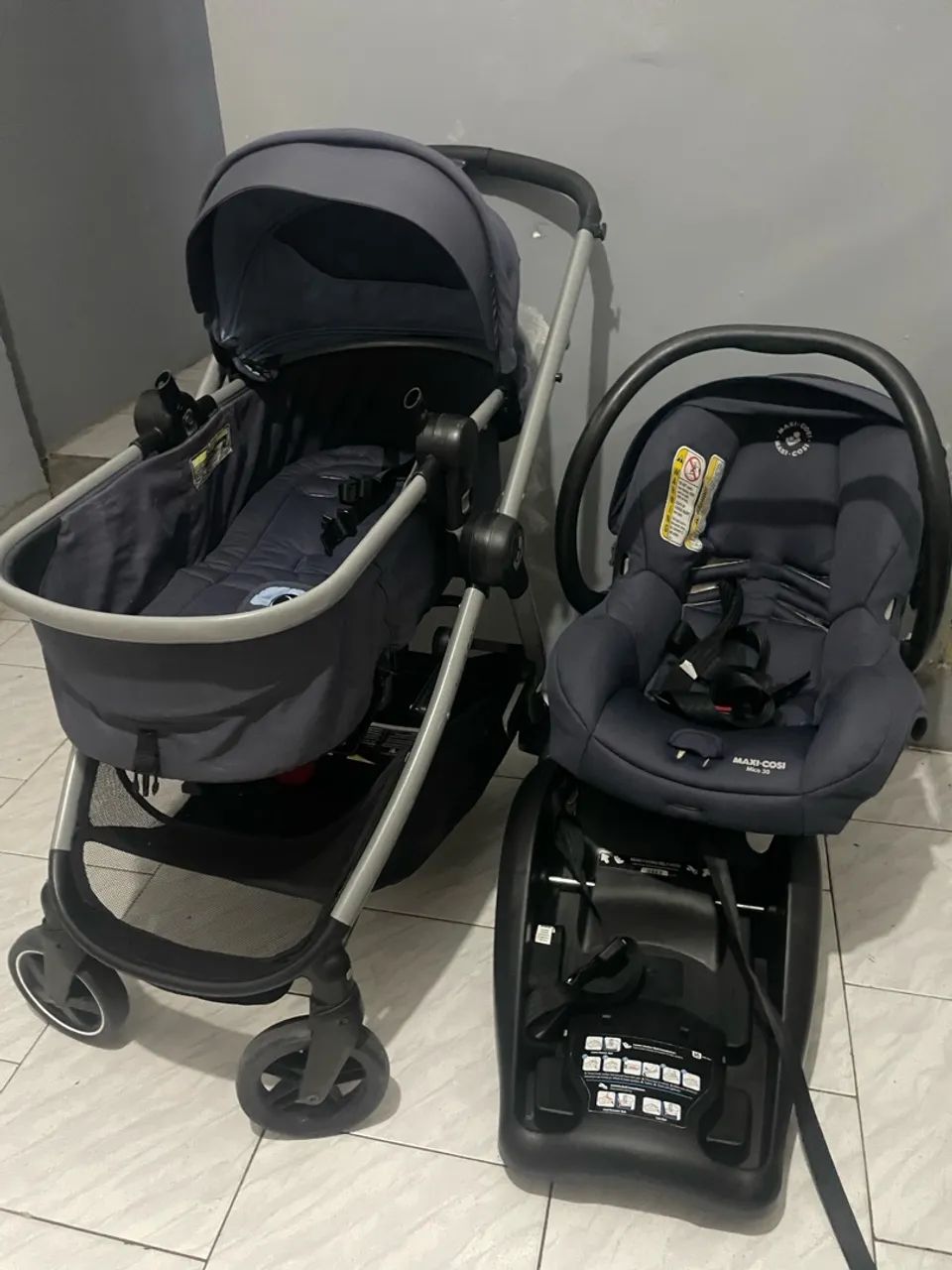 carrinho moisés com bebê conforto  - Foto 3