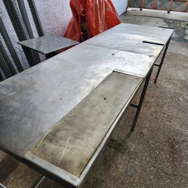 Mesa Bancada Inox Grande 2,90m x 89cm x 94cm Usada - Foto 5