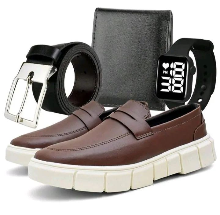 Kit mocassins masculino  slip on com cinto,carteira e relógio  - Foto 5