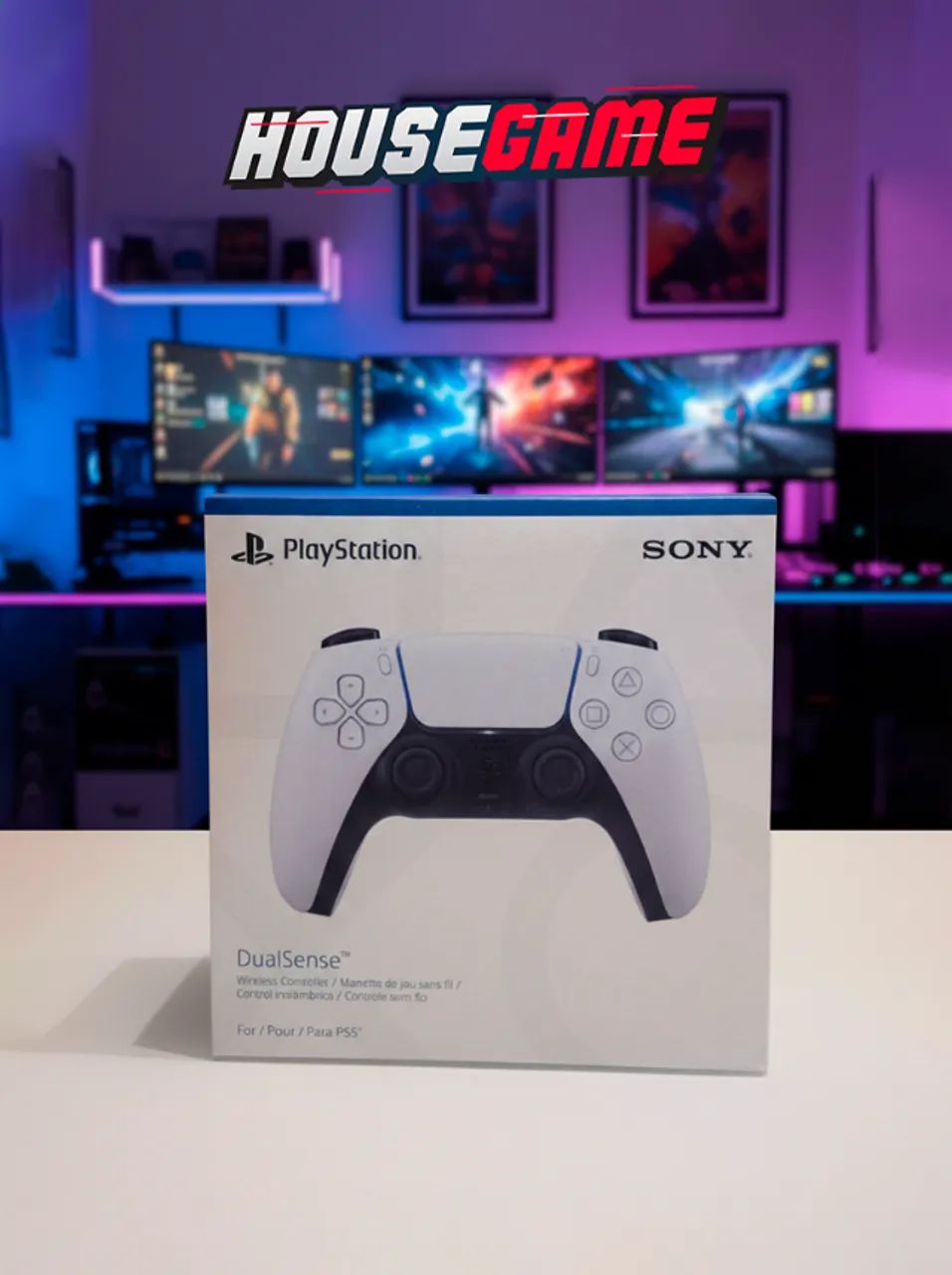 Controle PS5 DualSense Original Sony - Branco | Novo Lacrado