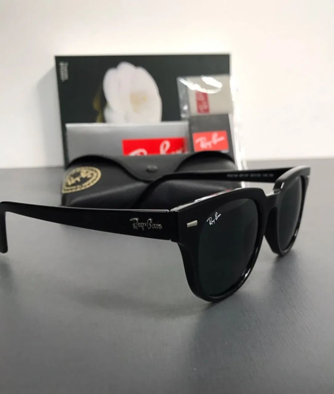 óculos de sol ray ban meteor black piano - Foto 2