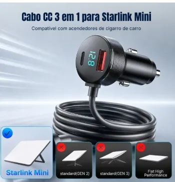 Cabo Carregador Starlink Mini - Foto 2