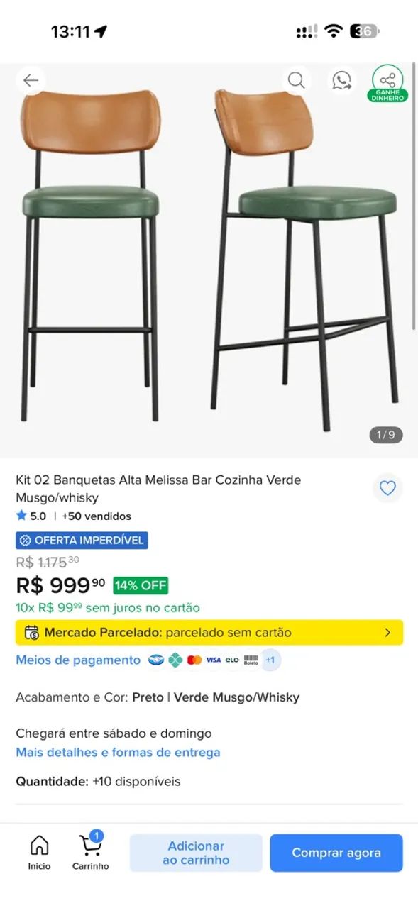 Jogo de banquetas  - Foto 2