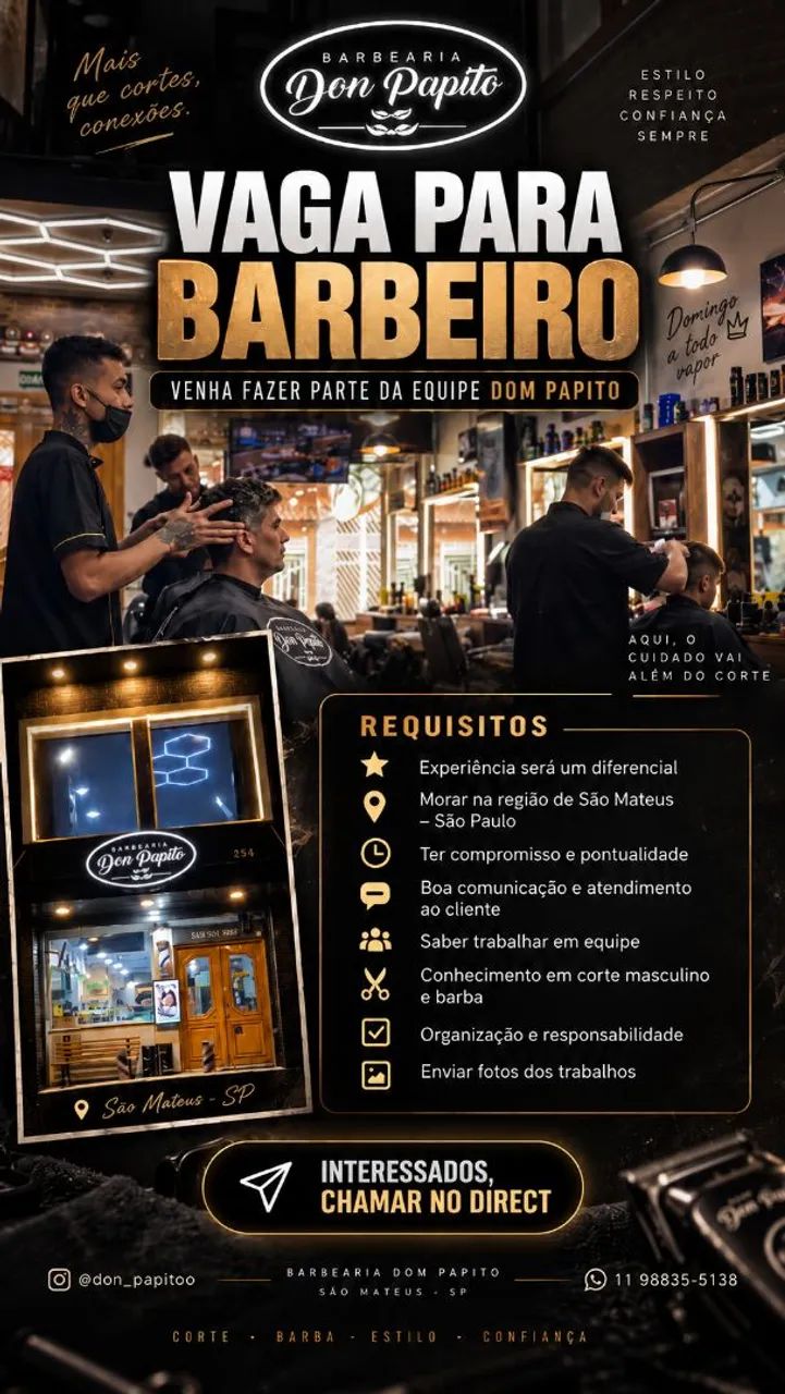 Vaga para barbeiro 