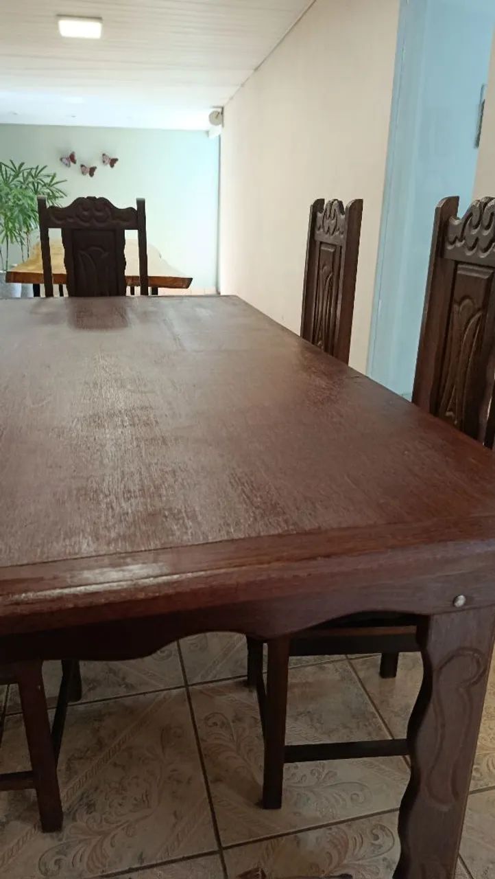 Mesa de sucupira com 6 cadeiras - Foto 3