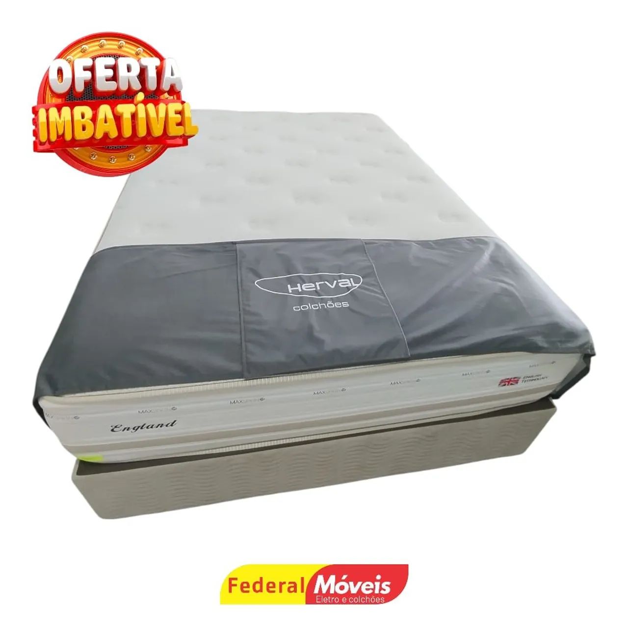 Cama Box Casal Herval 1,38m e Base Padrão - Oferta!!!