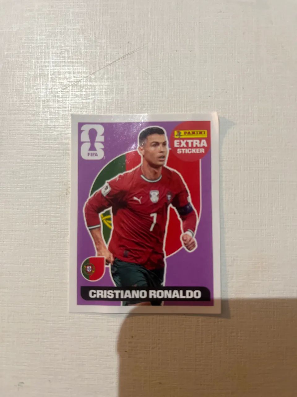 Figurinha Cristiano Ronaldo roxa