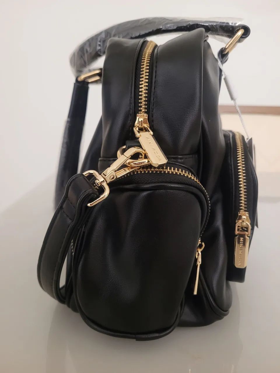 Bolsa de couro preta  - Foto 2