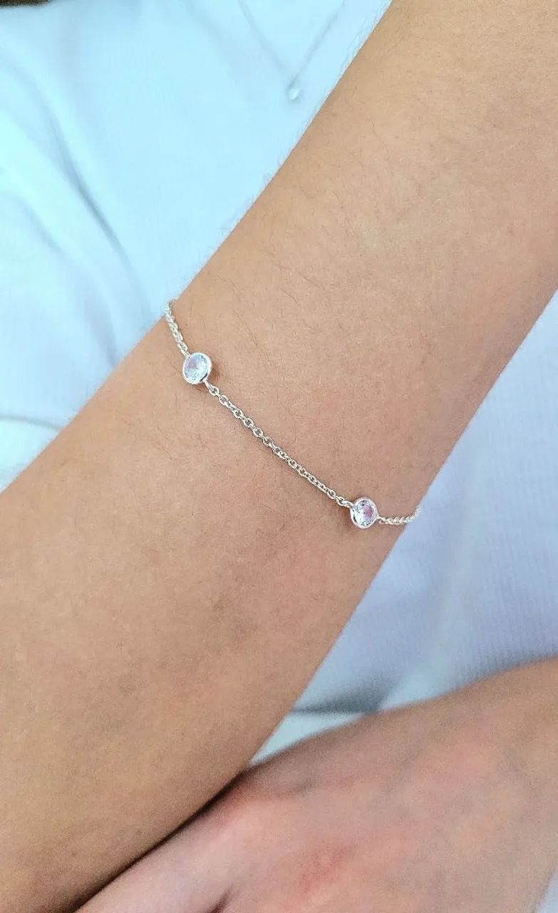  Pulseira Zircônias Prata 925 - Foto 2