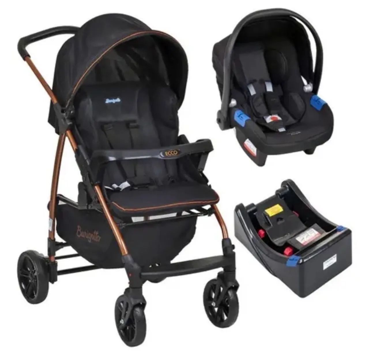 Carrinho De Bebê BURIGOTO +bebe conforto + Base 
