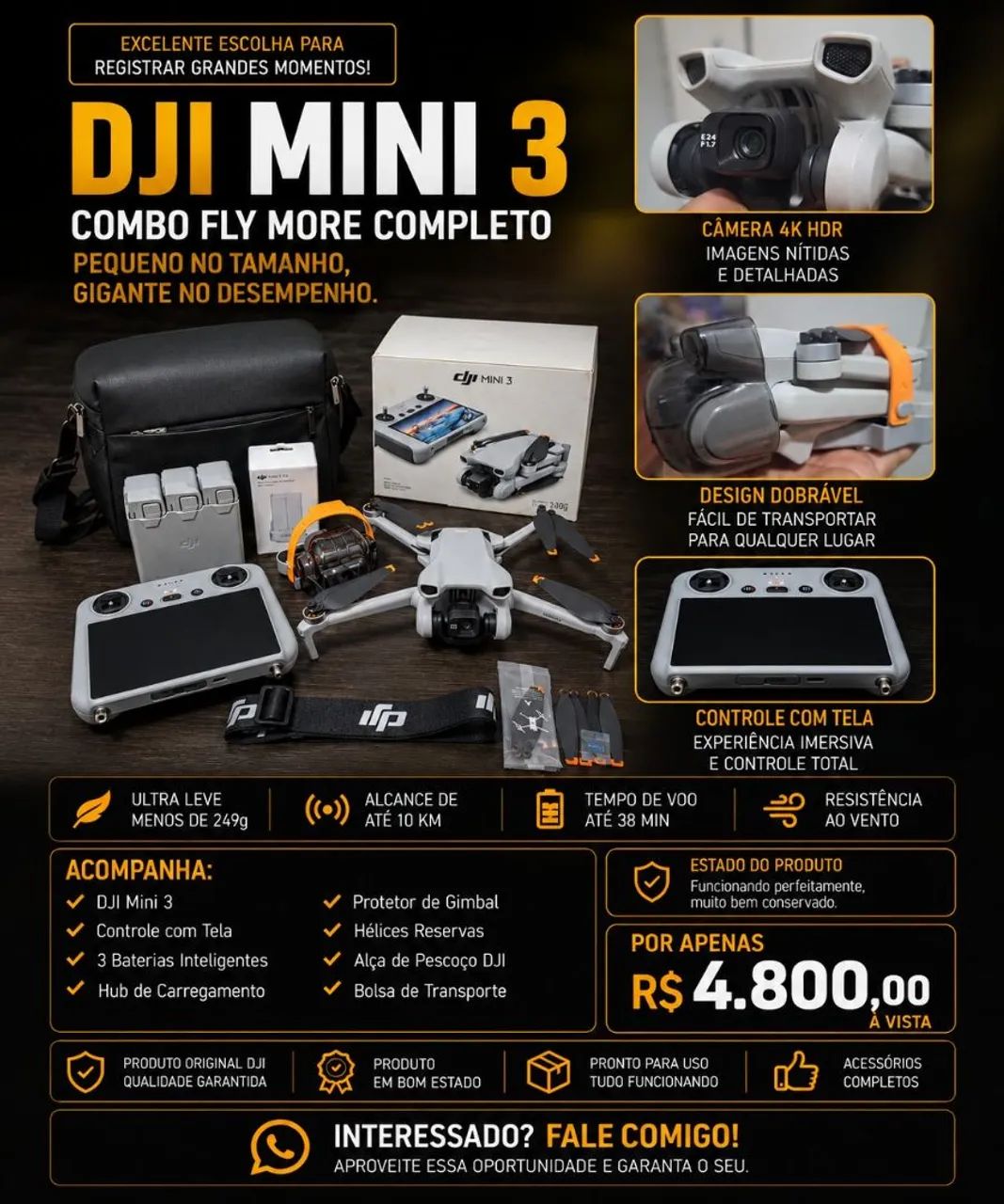 Drone DJI mini 3 combo fly more