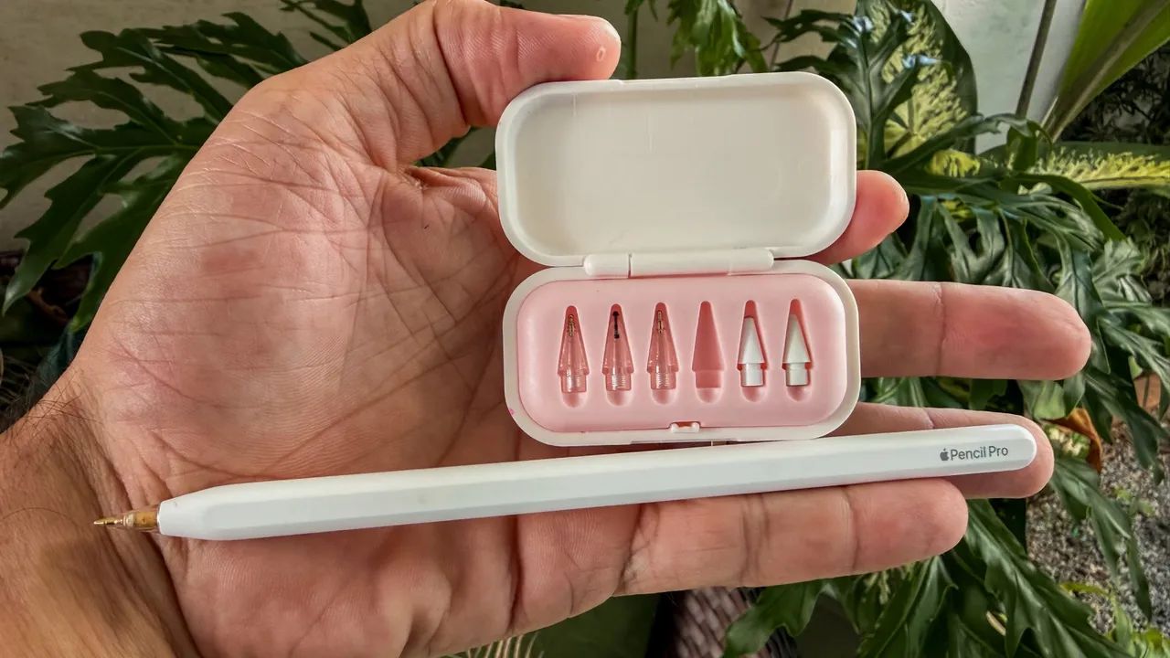 Apple Pencil Pro + Estojo com Pontas Extras