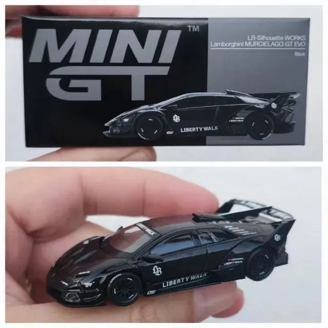 Mini GT 1053 Lamborghini Murcielago GT EVO preto LBWK NOVO
