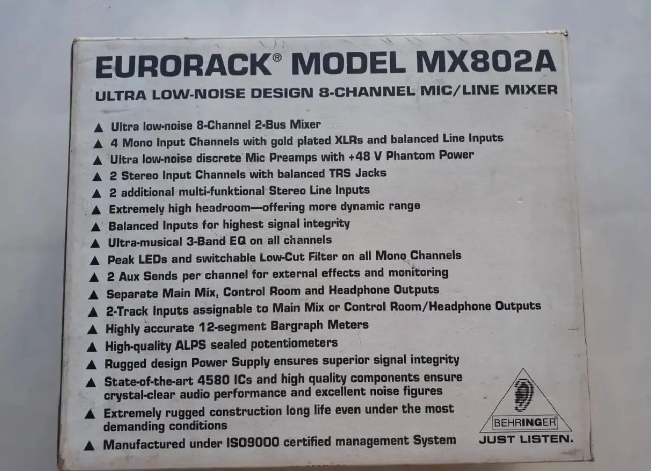 Mesa De Som Behringer Eurorack Modelo Mx 802a - Foto 5