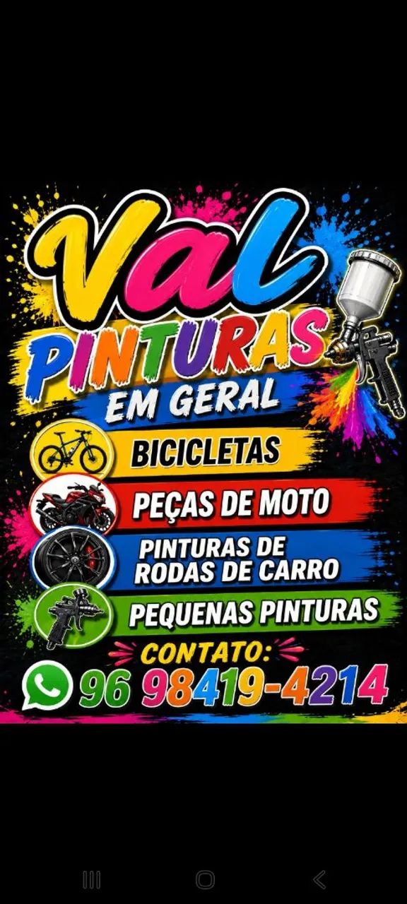 Trabalho com pinturas ,so chamar no WhatsApp 