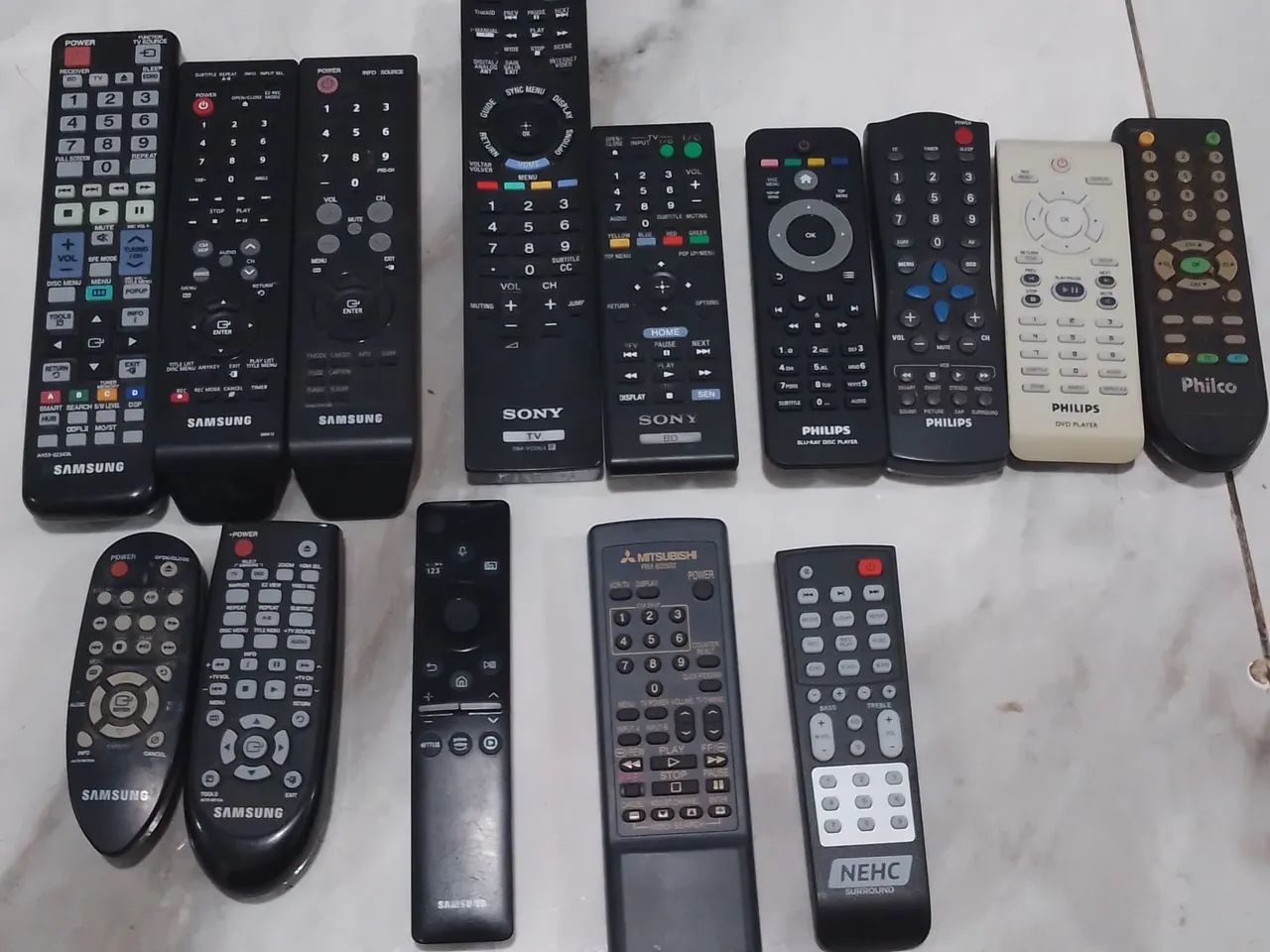 Remote Controls of Various Brands.
