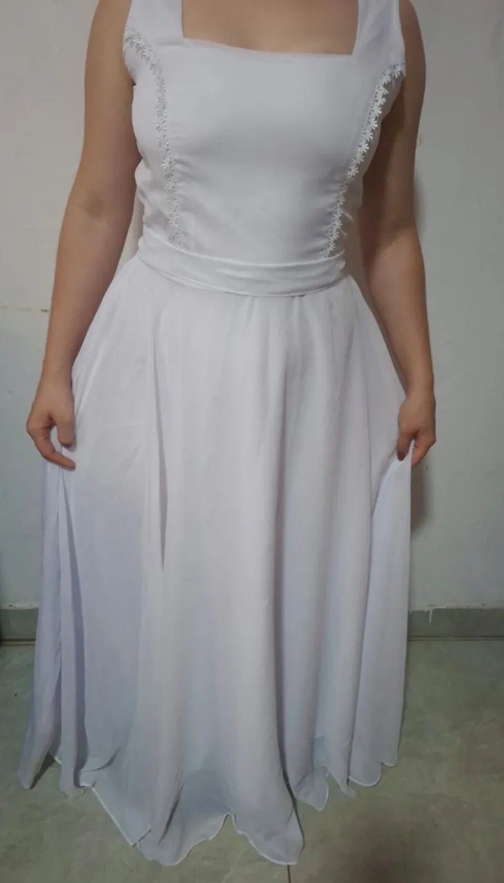 Vestido de Noiva Novo Branco - Elegante e Sofisticado - Foto 2