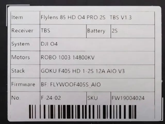 Drone NOVO FLYWOO FLYLENS 85 04 PROFPV - Foto 2