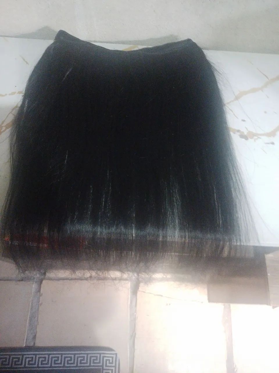 Cabelo humano na tela 