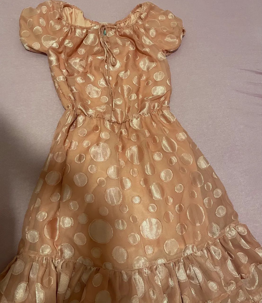 Vestido evangélico rosa-Rochedo M 