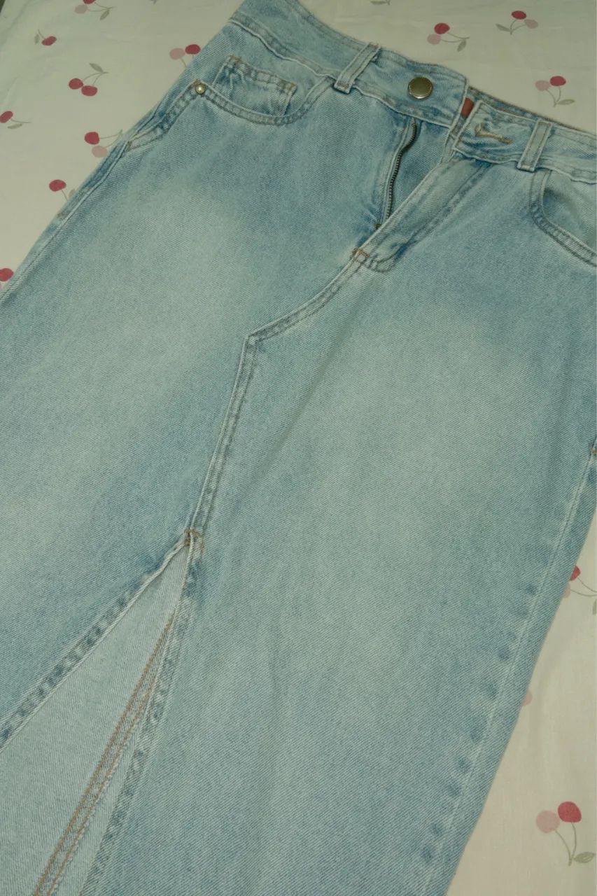 Saia longa jeans  - Foto 2