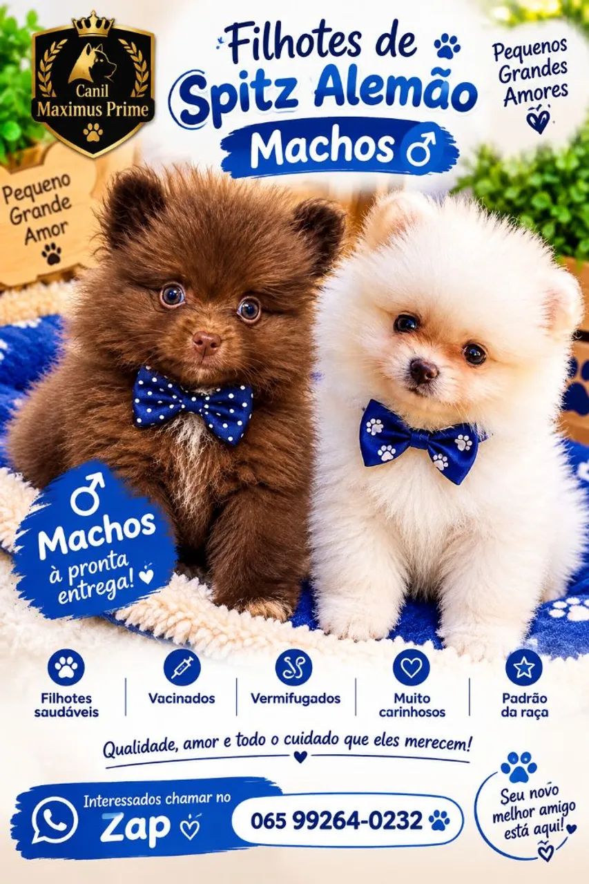 Spitz alemão machos