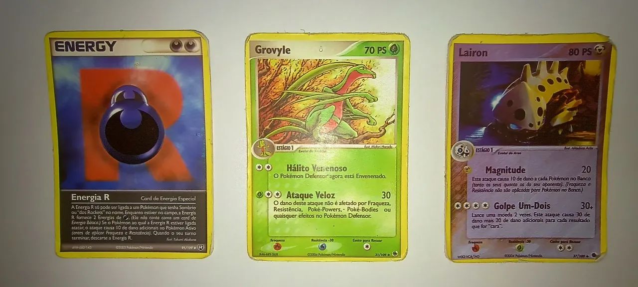 3 Cards Pokémon Advances 2004/2005 Originais