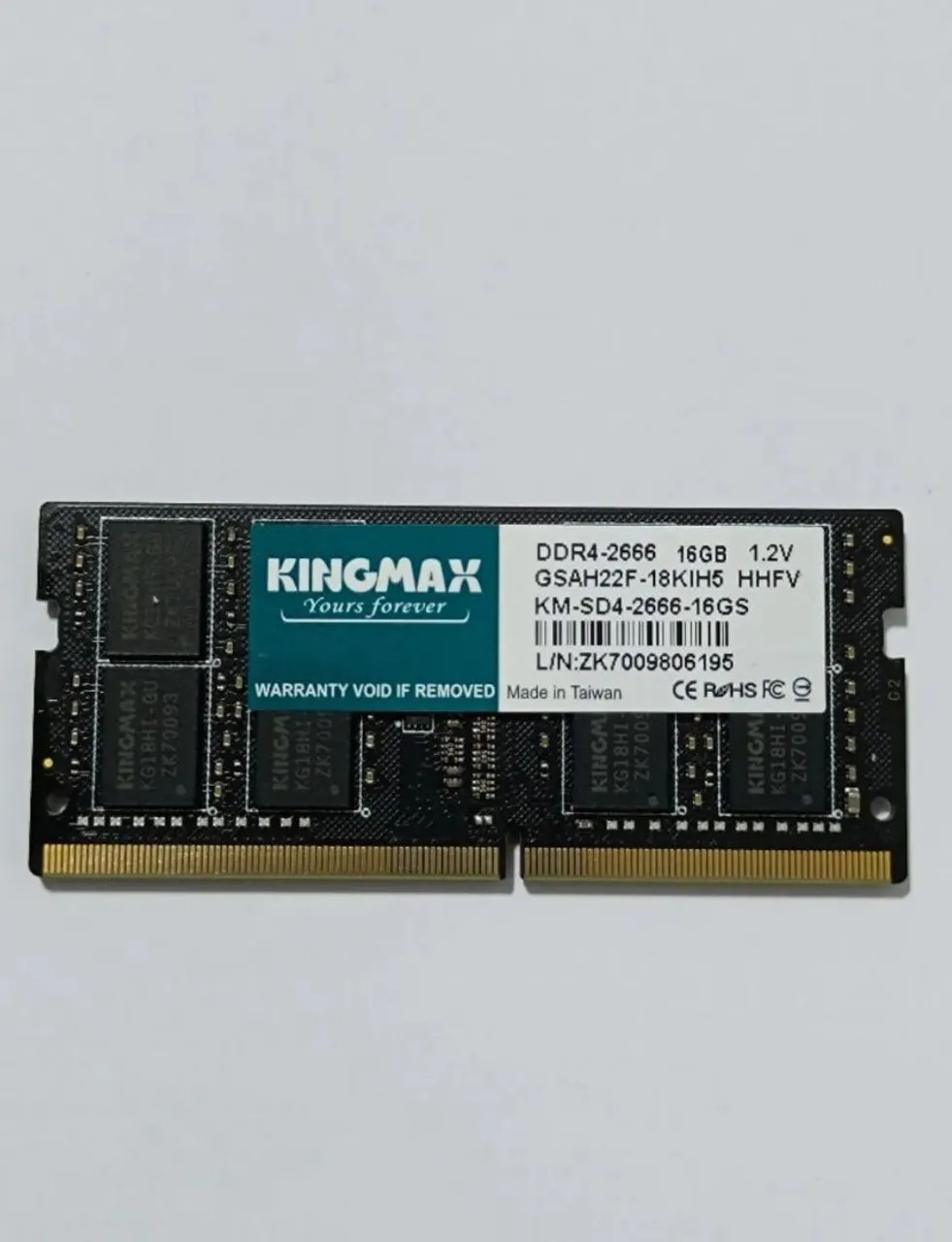 Corsair vengeance memória ddr4 1x8gb 2666MHz para Notebook