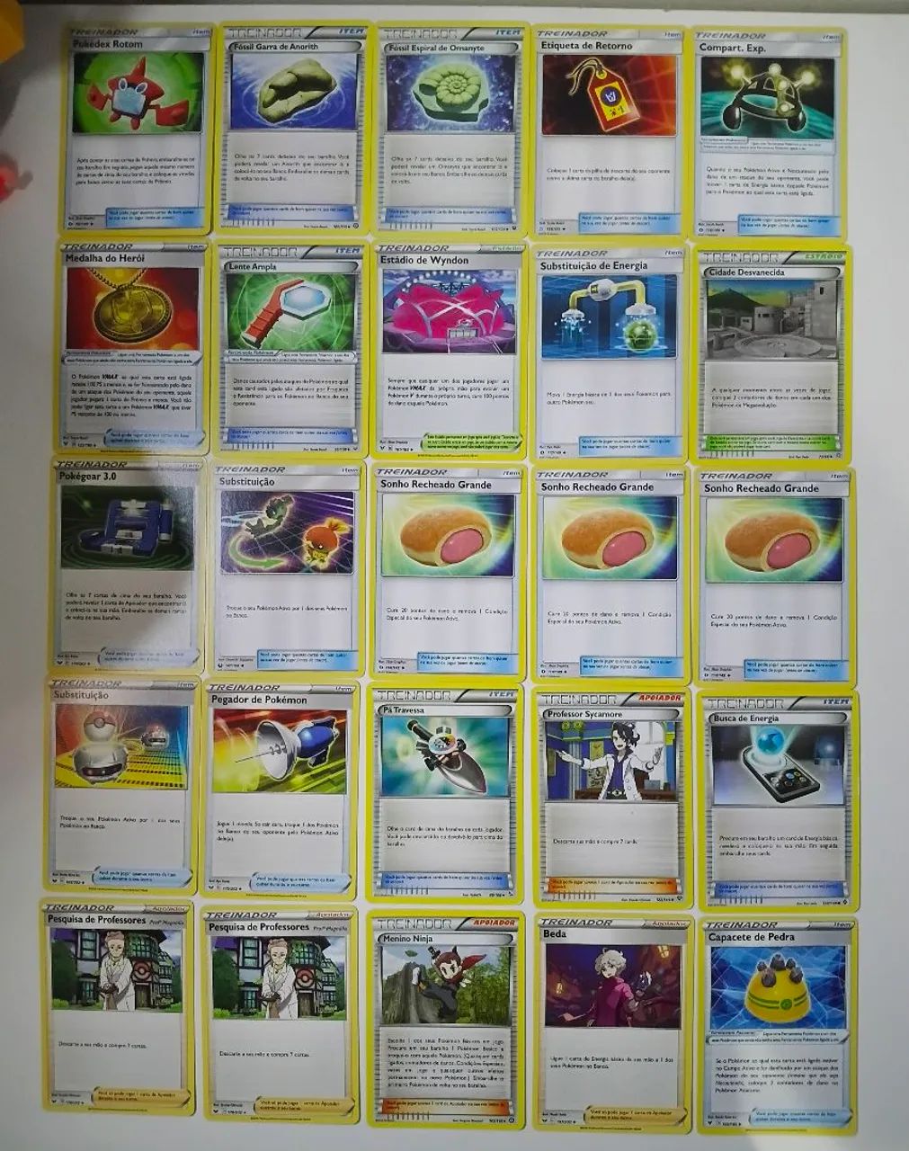 Itens de cartas Pokémon