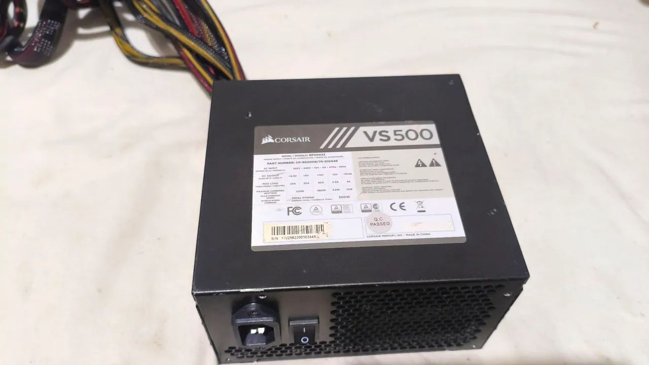 Fonte Corsair VS500W - Foto 4
