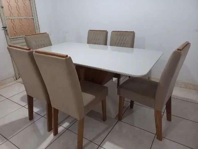 Mesa de Jantar com 6 Cadeiras - Design Moderno  - Foto 4