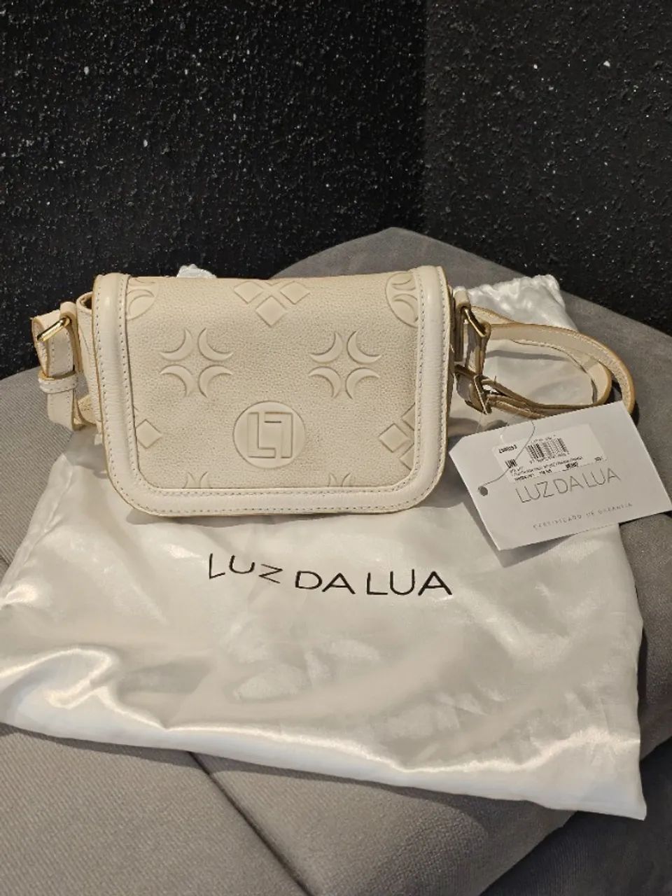 Bolsa Pequena Luz da Lua - Off White - Foto 3