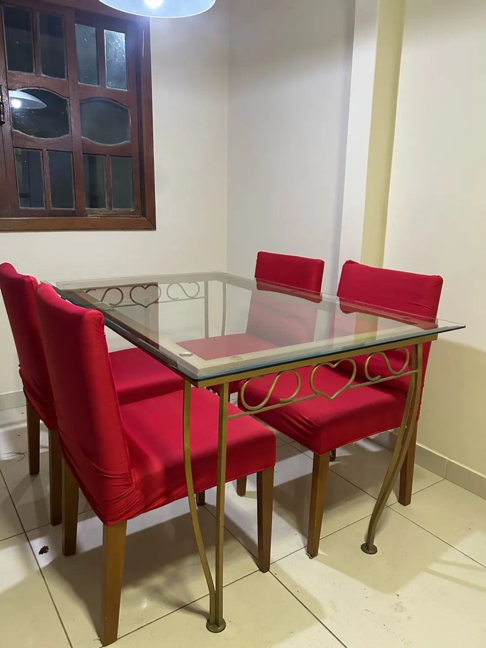 Mesa de vidro com 4 cadeiras - Foto 4