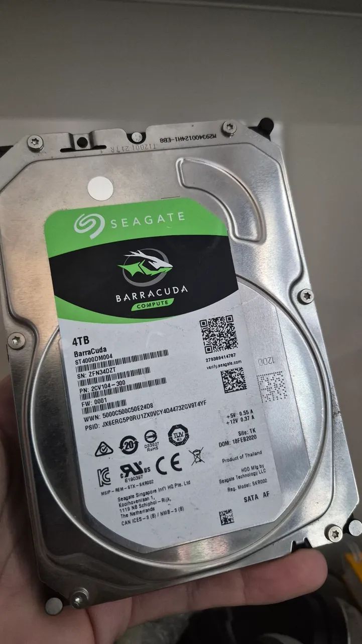 HD 4TB Seagate saúde 100%