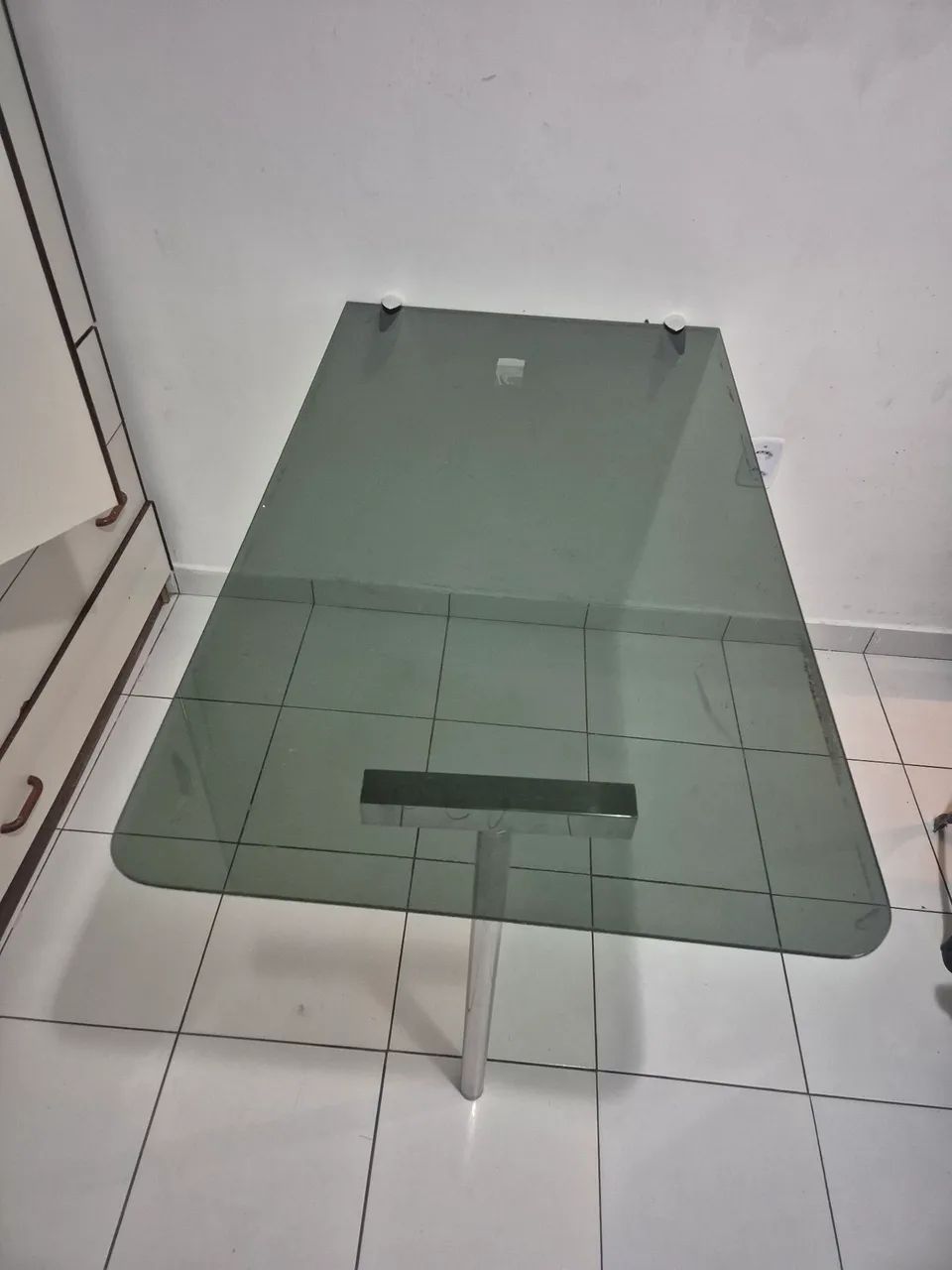 Mesa de vidro com inox - Foto 2