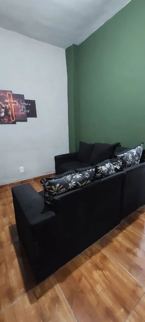 Sofá de canto preto Suede - Foto 2