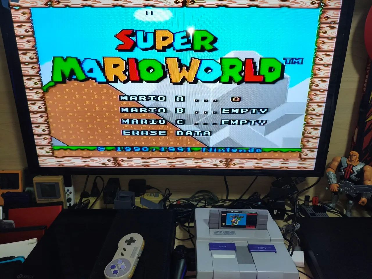 Super Nintendo Com Mario World - Foto 2