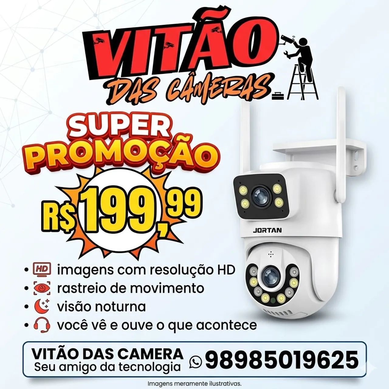 Smart Câmera Dupla Wi-Fi por apenas R$ 199,99