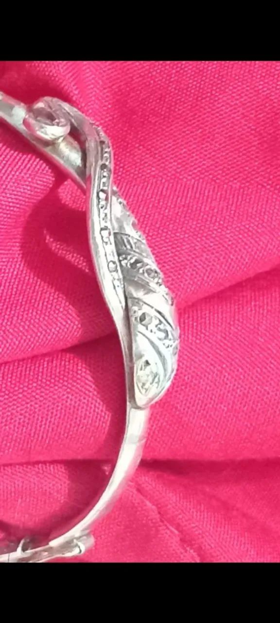 Bracelete prata design uma cobra. - Foto 2