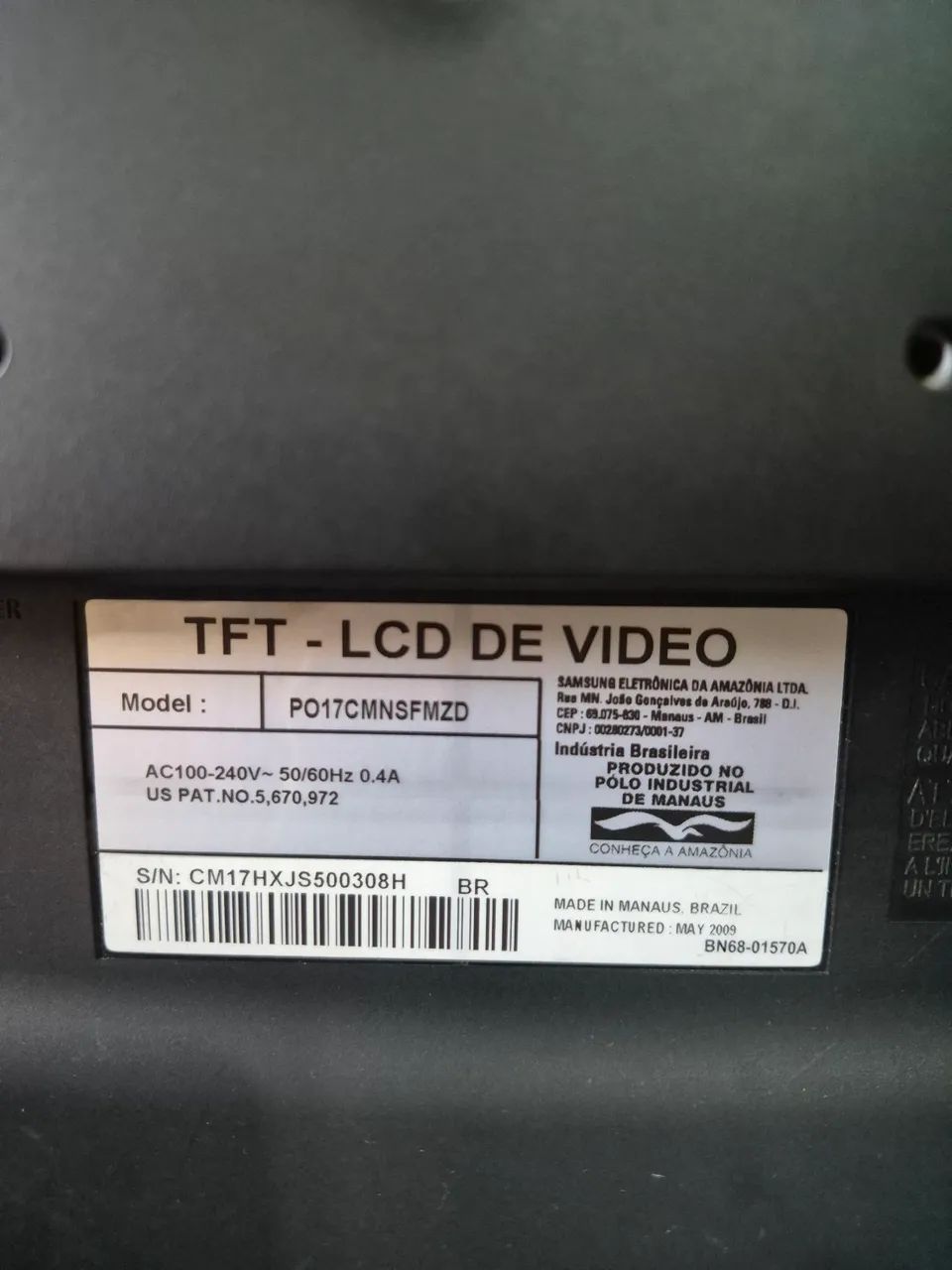 Monitor Samsung Mod. PO17CMNSFMZD - Foto 2