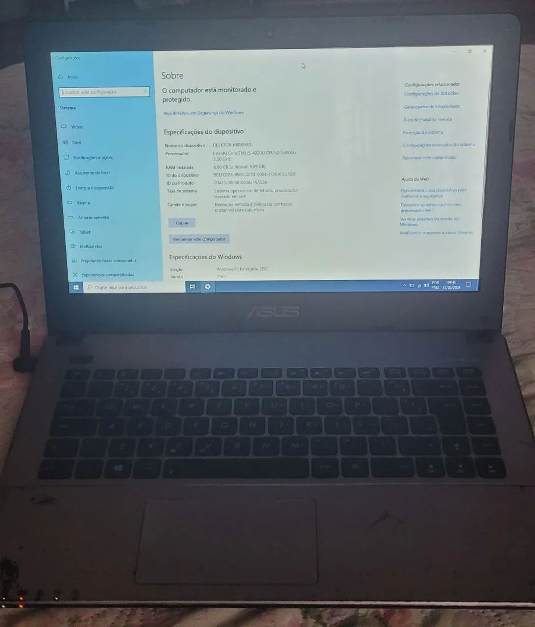 Notebook Asus i5 4200u/ ssd 120gb/6 de ram/ placa de vídeo 2gb Barato