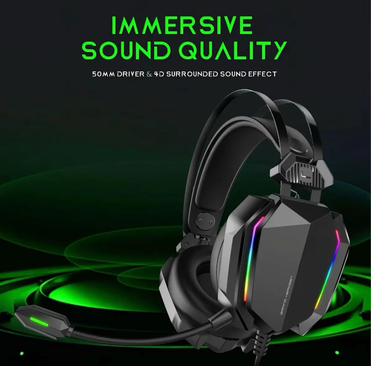 Headset Gamer Delta F5032 com Microfone - Novo