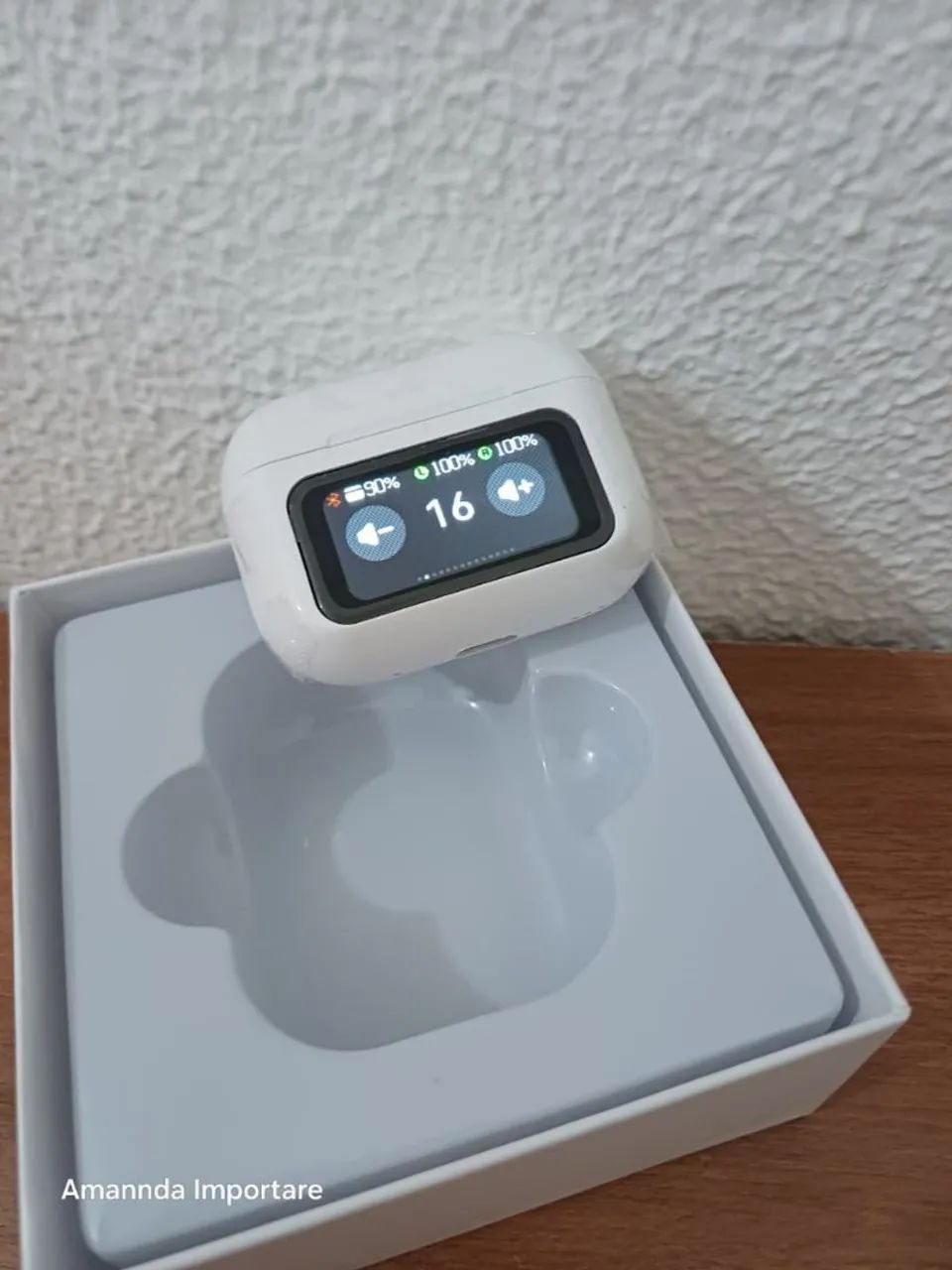 Fone de ouvido bluetooth branco  - Foto 2