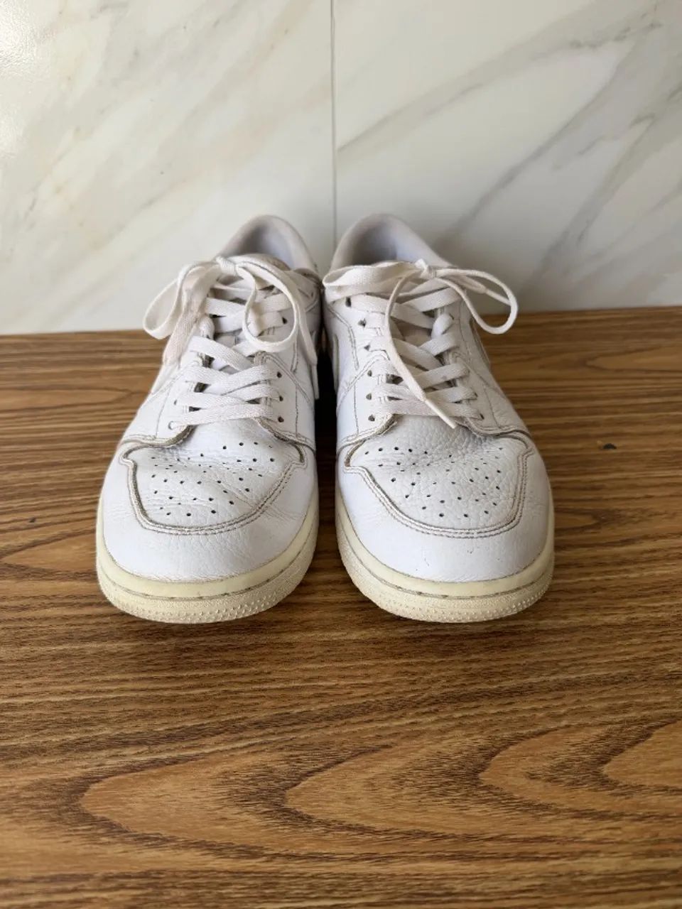 Nike Air Jordan 1 Low Golf Branco Usado  - Foto 2