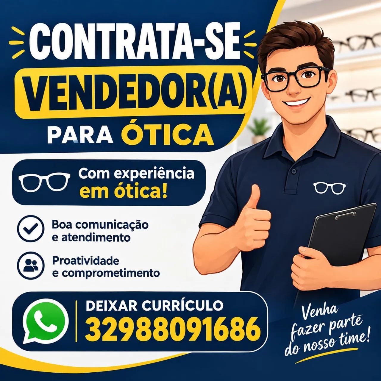 Venha fazer parte da nossa equipe 
